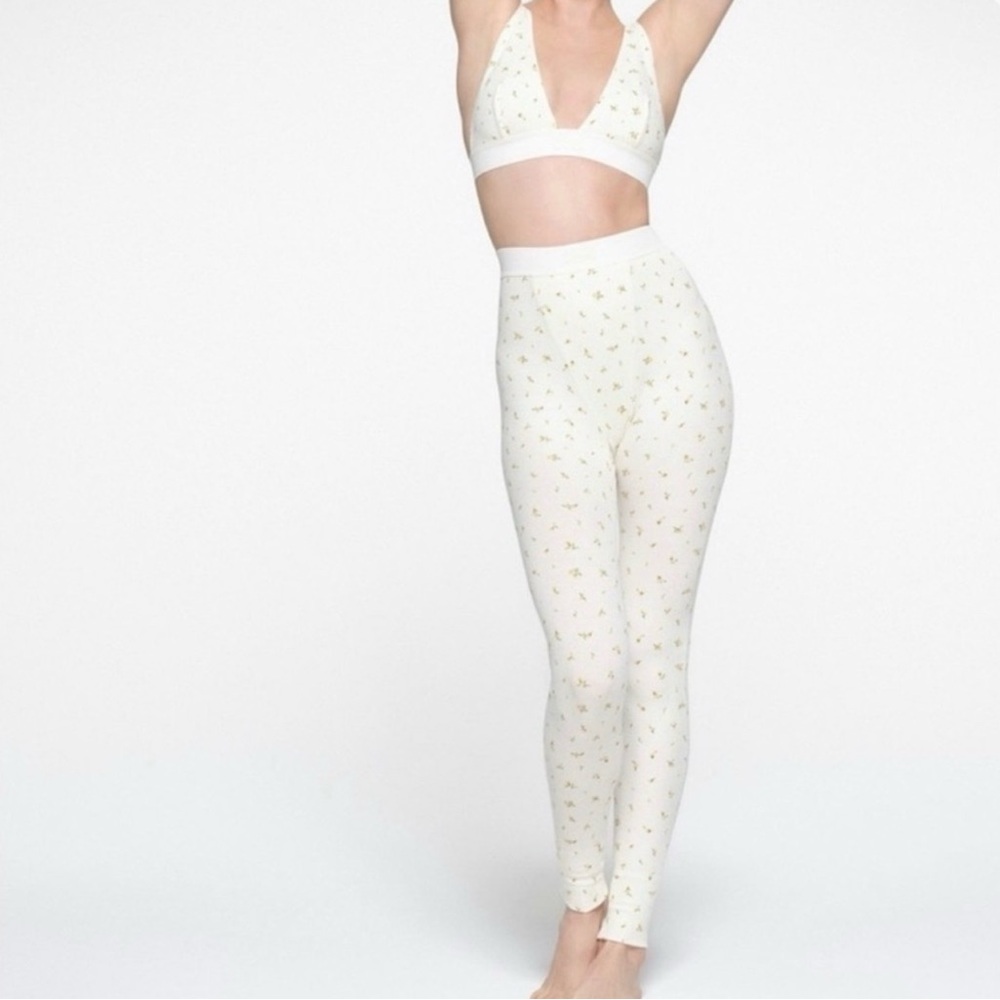 SKIMS Cotton Rib Leggings in Marigold
